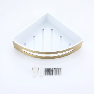 Полка для ванной комнаты Raglo R340.01.03 угловая золотой сатин